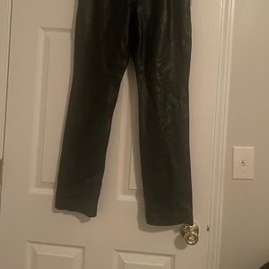 Beautiful black leather pant Moda International 100% leather by Victoria Secret.